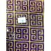 Purple Gold Greek Key Heavy Jersey Knit Scarf