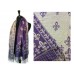 Purple Gold Fleur De Lis Pashmina Oblong Scarf Purple Gold Fleur De Lis Pashmina Oblong Scarf