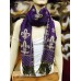 Purple Gold Fleur De Lis Pashmina Oblong Scarf Purple Gold Fleur De Lis Pashmina Oblong Scarf