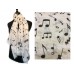 Taupe Black Music Notes Oblong Scarf Taupe Black Music Notes Oblong Scarf