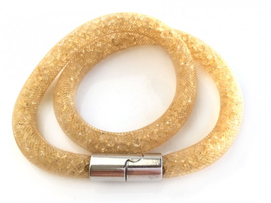 Champagne Crystal Stardust Double Bracelet
