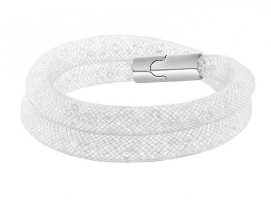 White Crystal Stardust Double Bracelet