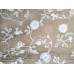 Champagne White Embroidery Flowers Scarf