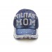 Military Mom Crystal Dark Blue Denim Ball Cap