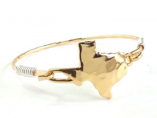Gold Texas State Map Bangle