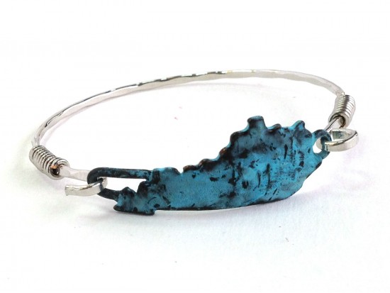 Patina Kentucky State Map Bangle Patina Kentucky State Map Bangle