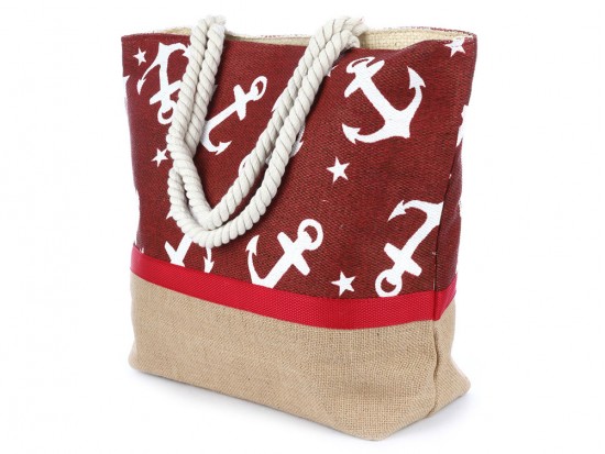 Red White Anchor Pattern Tote Bag Red White Anchor Pattern Tote Bag