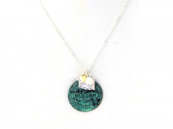 Patina Oklahoma Girl Necklace