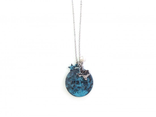 Patina Texas Girl Necklace Patina Texas Girl Necklace
