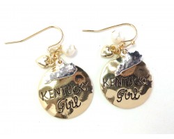 Gold Kentucky Girl Hook Earrings