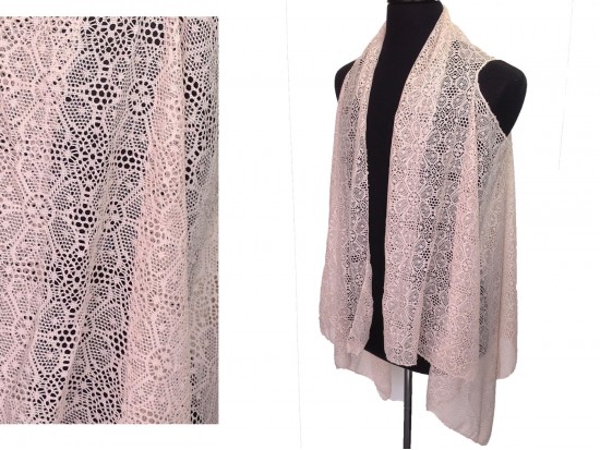 Beige Floral Daisy Lace Sleeveless Cardigan
