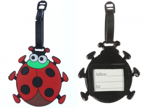 Red Ladybug Silicon Luggage Tag
