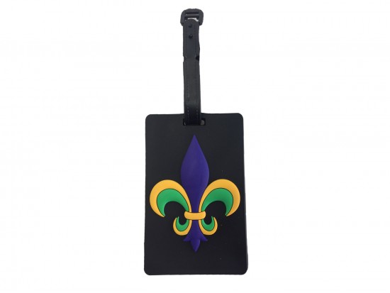Mardi Gras Fleur De Lis Silicon Luggage Tag
