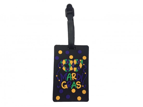 Mardi Gras Mask Silicon Luggage Tag