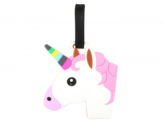 Multi Rainbow Unicorn Silicone Luggage Tag