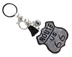Clear Crystal Route 66 Sign Puffy Key Chain