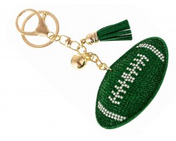 Green Clear Football Puffy Tassel Key Chain