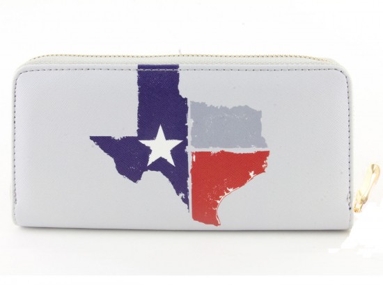 State Map Texas Flag Zipper Wallet State Map Texas Flag Zipper Wallet