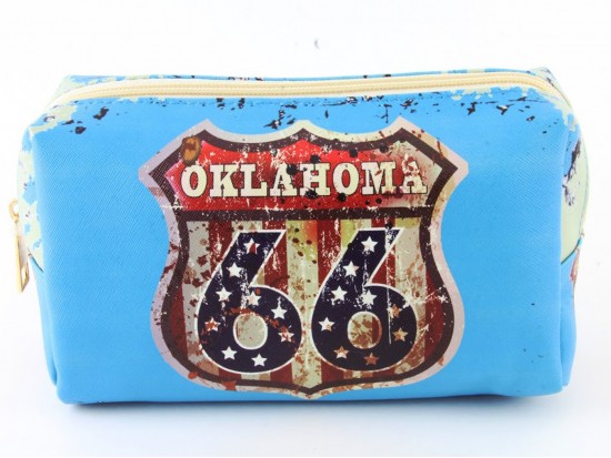 Turquoise Route 66 Sign Oklahoma Vinyl Bag Accessory