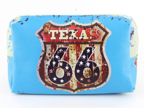 Turquoise Route 66 Sign Texas Vinyl Bag Accessory