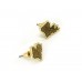 Gold Glitter Kentucky State Map Post Earrings