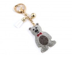White Polar Bear Tassel Puffy Keychain