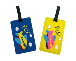 Assorted Fly Airplane Silicon Luggage Tag