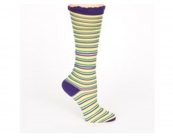 Mardi Gras Thin Stripe Long Socks