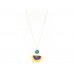 Mardi Gras Crescent Cloth Tassel Necklace