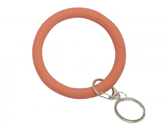 Coral Silicon Bangle Key Chain