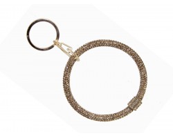 Gold Crystal Bangle Key Chain