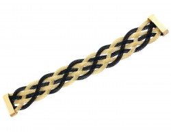 Black Gold Braided Mesh Magnetic Bracelet Black Gold Braided Mesh Magnetic Bracelet