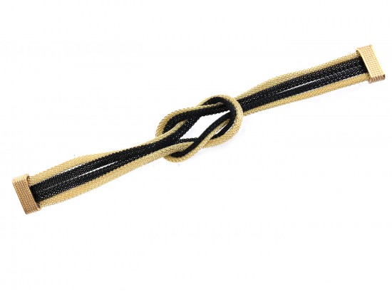 Black Gold Knot Mesh Magnetic Bracelet