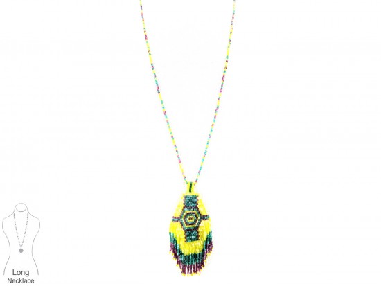 Mardi Gras Seed Bead Necklace Mardi Gras Seed Bead Necklace