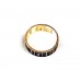 Black Gold Fleur De Lis Square Link Stretch Bracelet