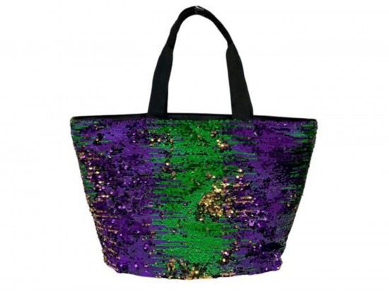 Mardi Gras Sequin Handbag Tote