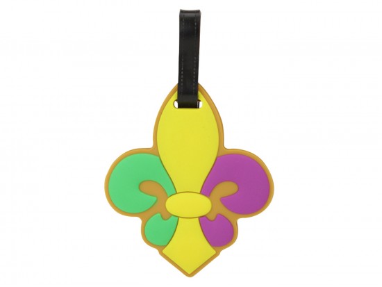 Mardi Gras Fleur De Lis Silicon Luggage Tag