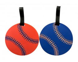 Blue Orange Baseball Silicone Luggage Tag Assorted