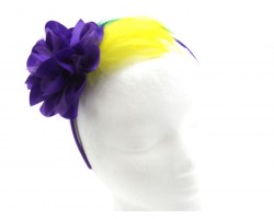 Mardi Gras Feather Floral Bouquet Headband