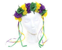 Mardi Gras Flower Streams Headband