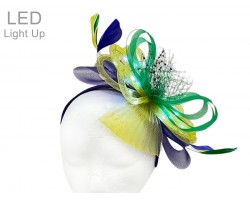 Mardi Gras Feather LED Light Up Headband Hat