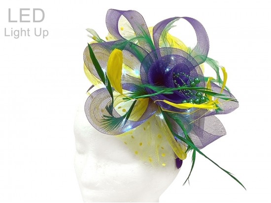 Mardi Gras Bouquet LED Light Up Headband Hat