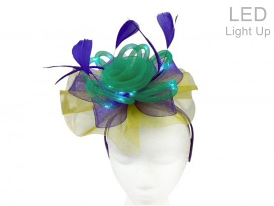 Mardi Gras Bouquet LED Light Up Headband Hat