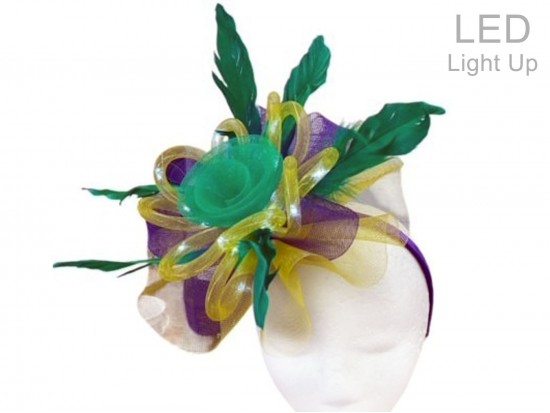 Mardi Gras Bouquet LED Light Up Headband Hat