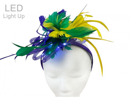 Mardi Gras Bouquet LED Light Up Headband Hat