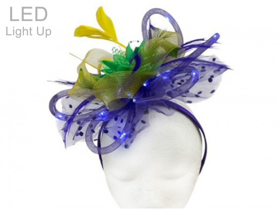 Mardi Gras Bouquet LED Light Up Headband Hat