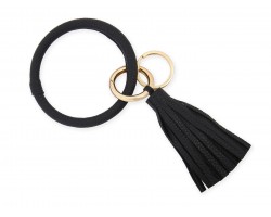 Black Tassel Keychain Ring Bracelet
