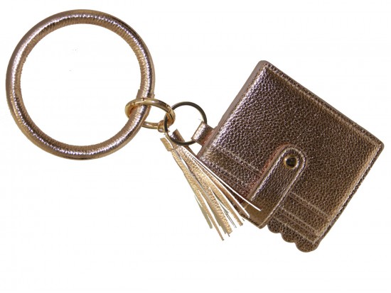 Rose Gold Keychain Wallet Ring Bracelet