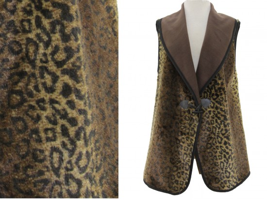Brown Leopard Fur Sleeveless Vest