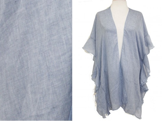 Blue Ruffle Kimono
